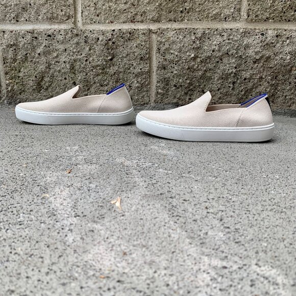 ROTHY'S Sand Original Slip On Sneaker Womens 6.5 37 Shoes Rothys Fabric Flat Tan - Picture 6 of 12